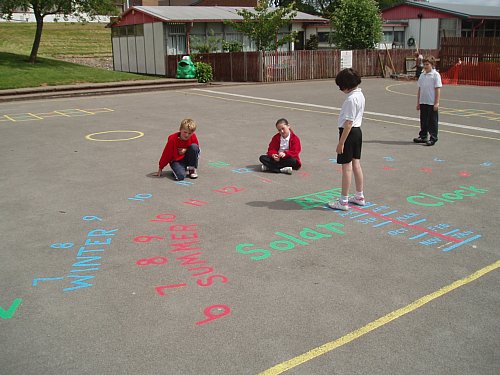 [ Another more colourful Human Sundial layout ]