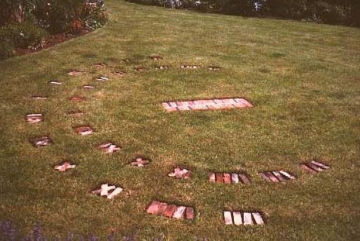 [ Simple brick Human Sundial layout ]