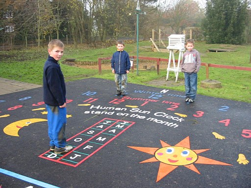 [ A typical 'Human Sundial' playground layout ]