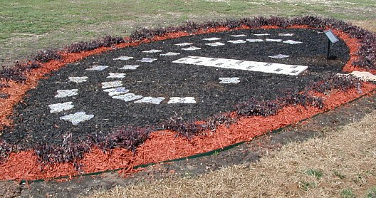 [ Human Sundial layout at Monarch Park, Fairview, Texas ]